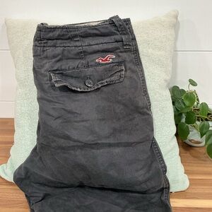 Hollister Black Drawstring Cargo Pants